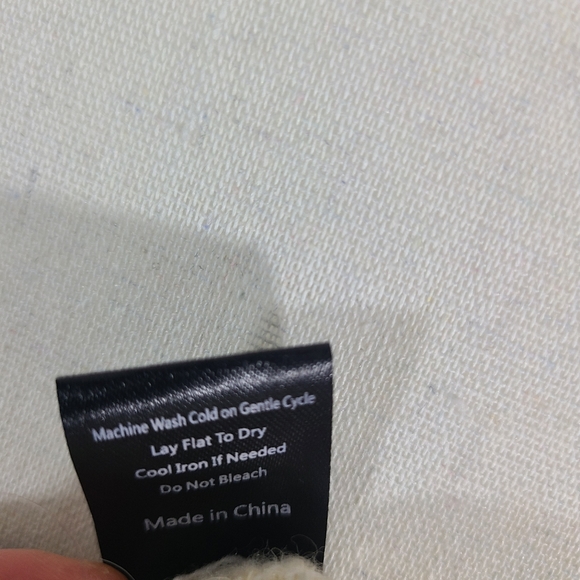 POL Chunky Knit Sweater Lace Stripe Rib Sharkbite High Low V Neck Boxy Oversized - Picture 12 of 12